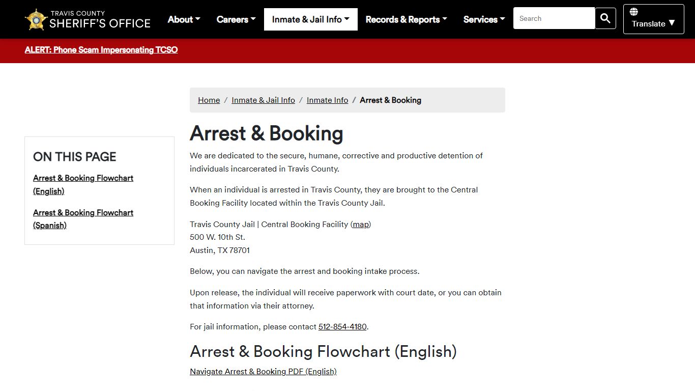 Arrest & Booking - Sheriff's Office